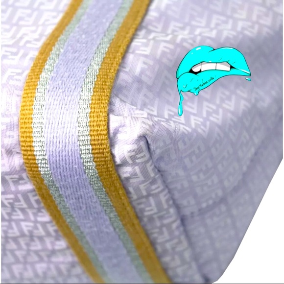 Fendi Vintage Pastel Lavender FF Monogram Zucca Canvas Y2K Mini Logo Mini bag - Picture 8 of 11